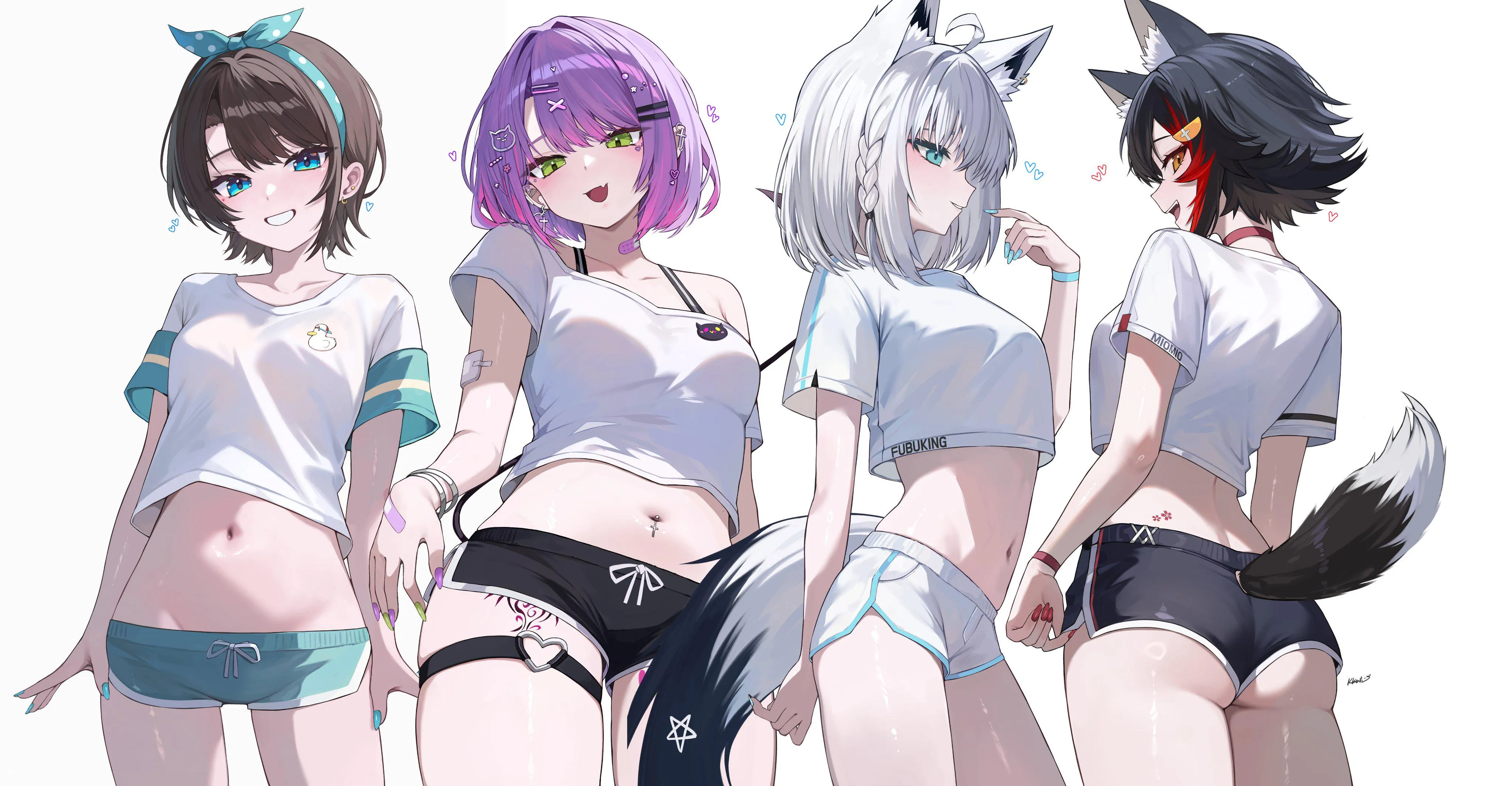 Subaru, Towa, Fubuki, and Mio [Hololive]