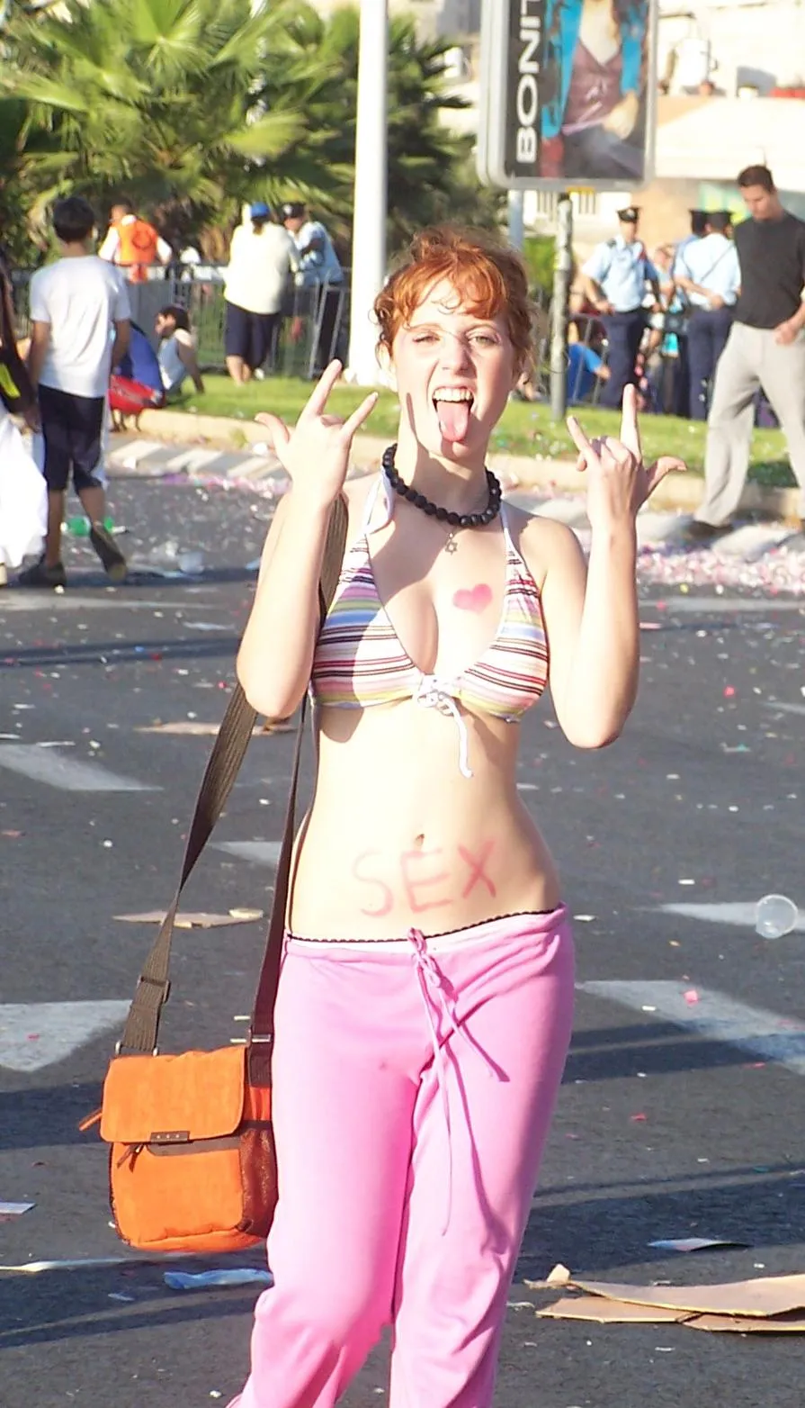 A very nice ginger girl at the Love Parade