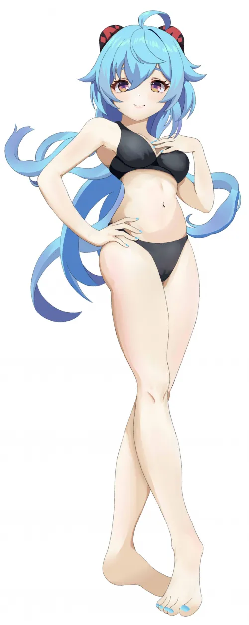 Daily Ganyu Lewdie #1168 Cute Swimsuit Ganyu