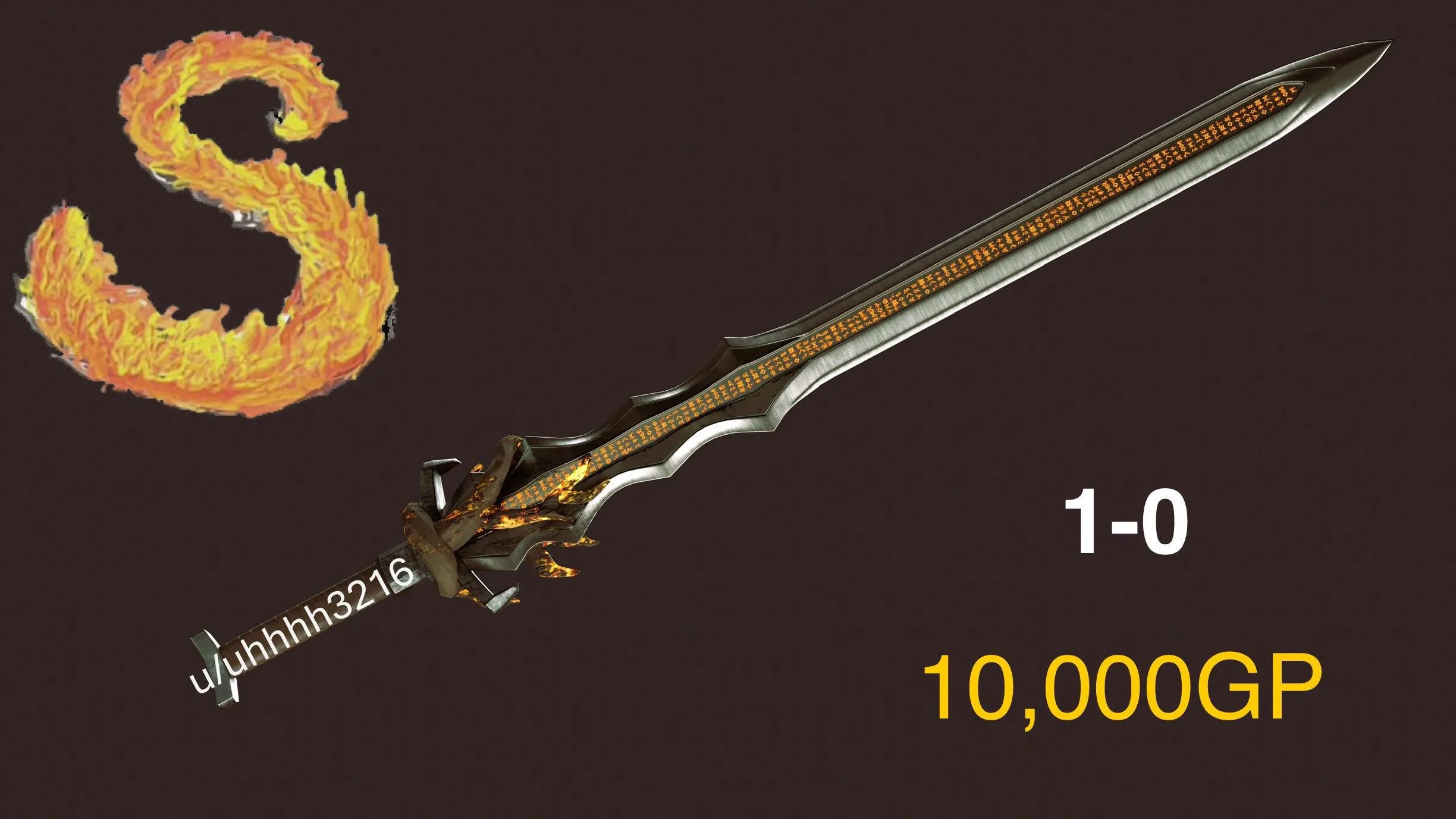 I lost to u/-__Ember__- after she got lucky in battleship~ Now I’m in her collection as her trusty sword!