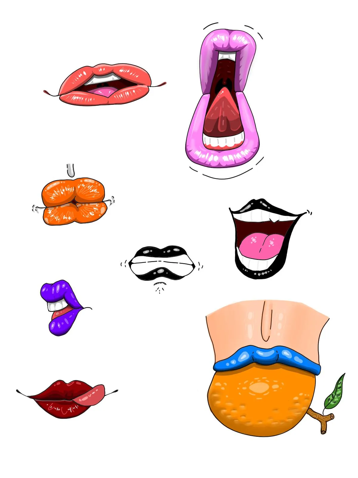 lips practice, trying out digital