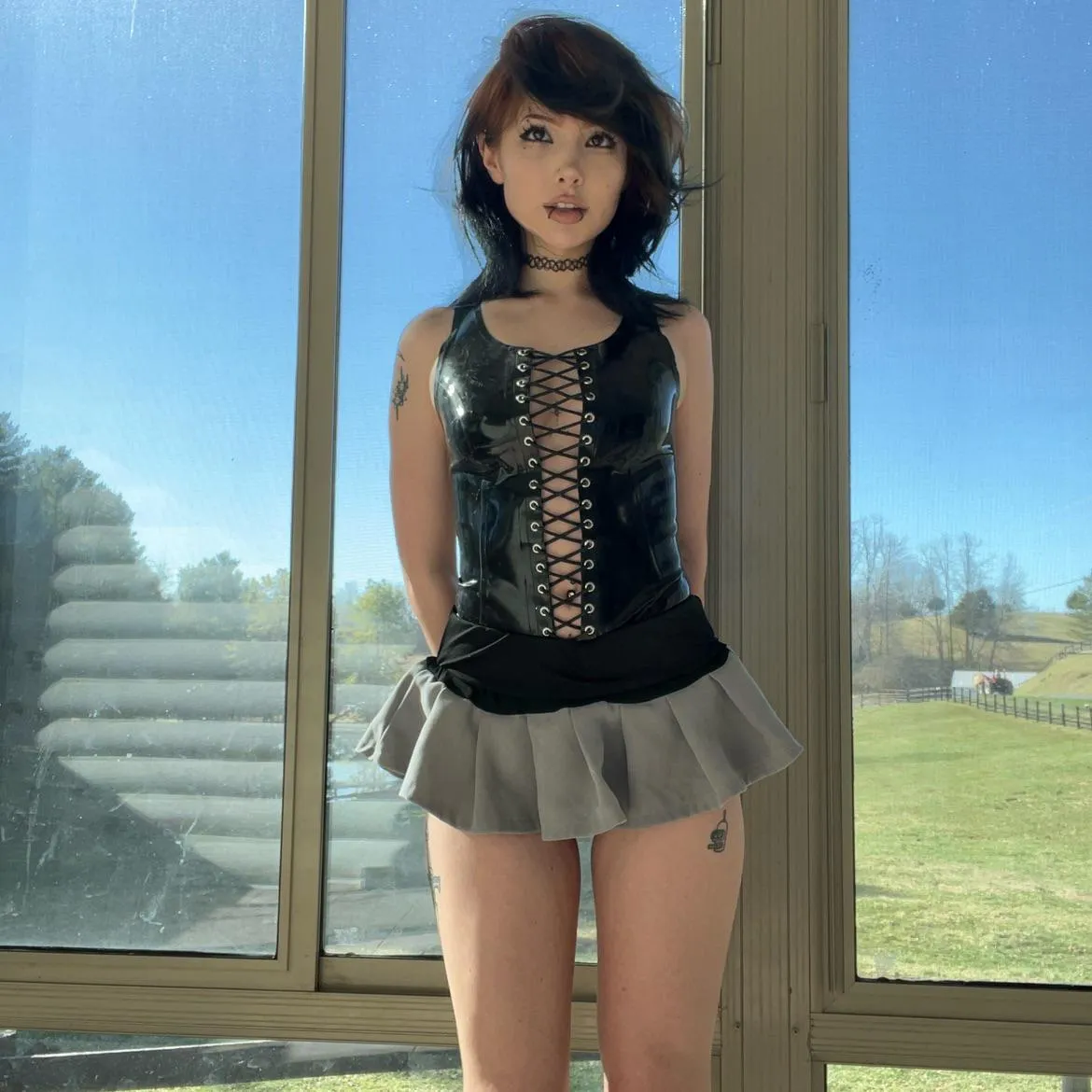 nice n shiny in this latex outfit