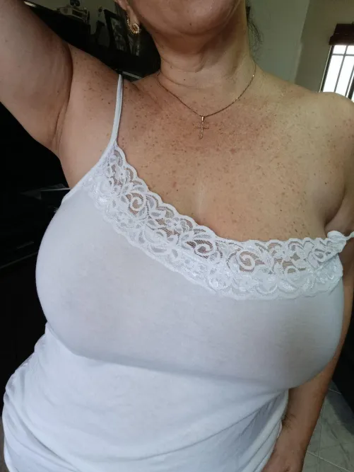 thought my cleavage looked best in white, but I'm not sure anymore