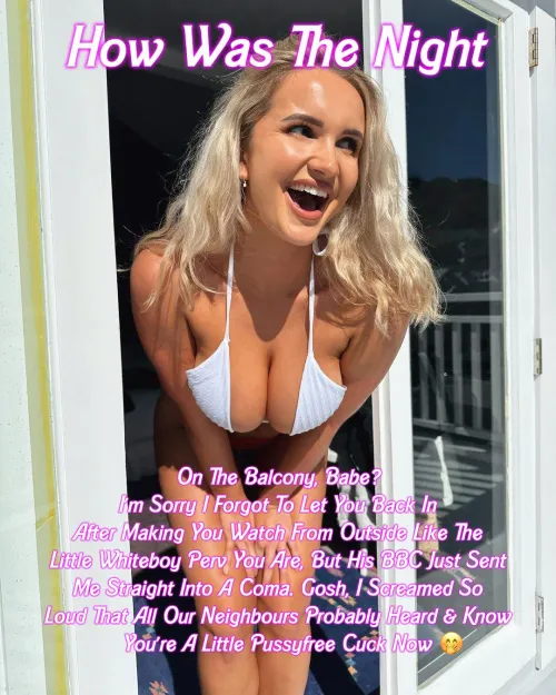 Wouldn't it make you so horny that she forgot all about you while she was enjyoing her black bull?