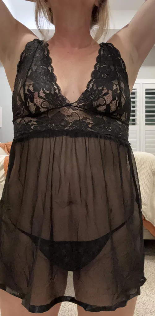 Black lace on a Friday night!