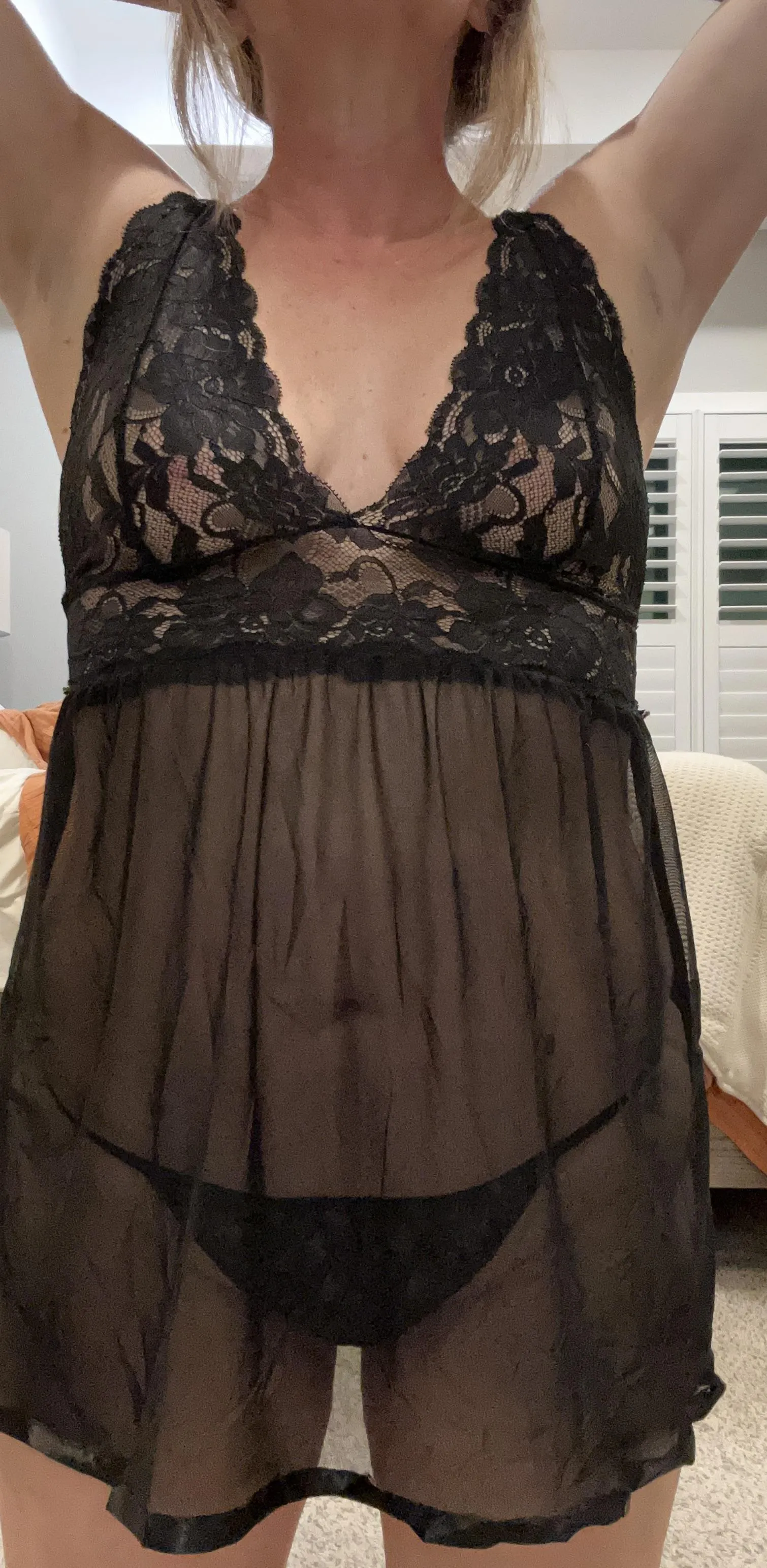 Black lace on a Friday night!