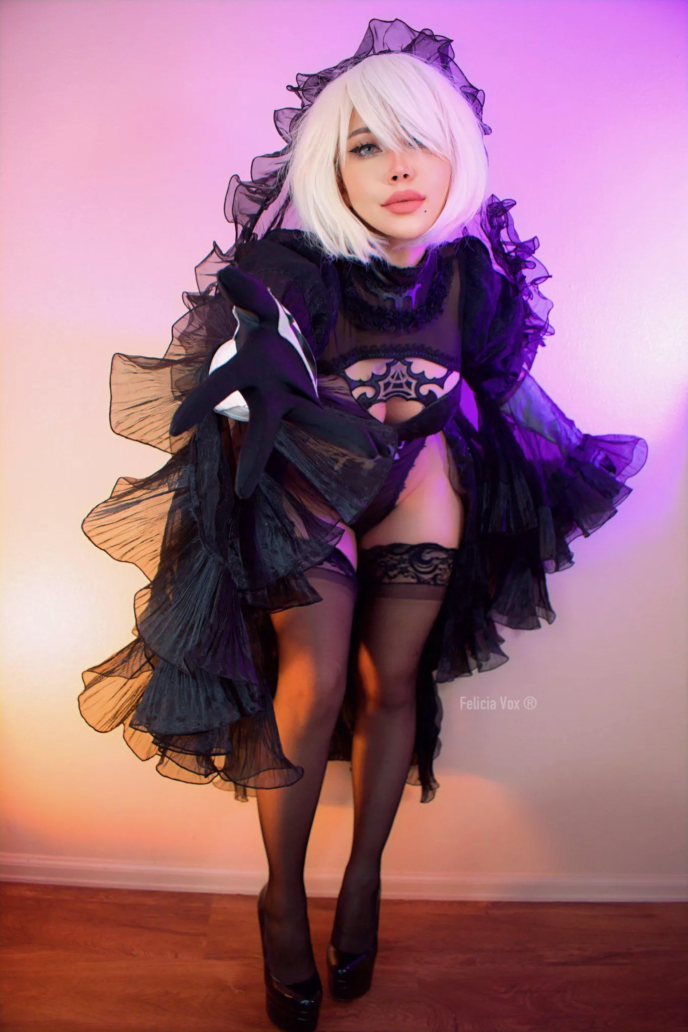 Bride 2B cosplay from NieR: Automata by Felicia Vox