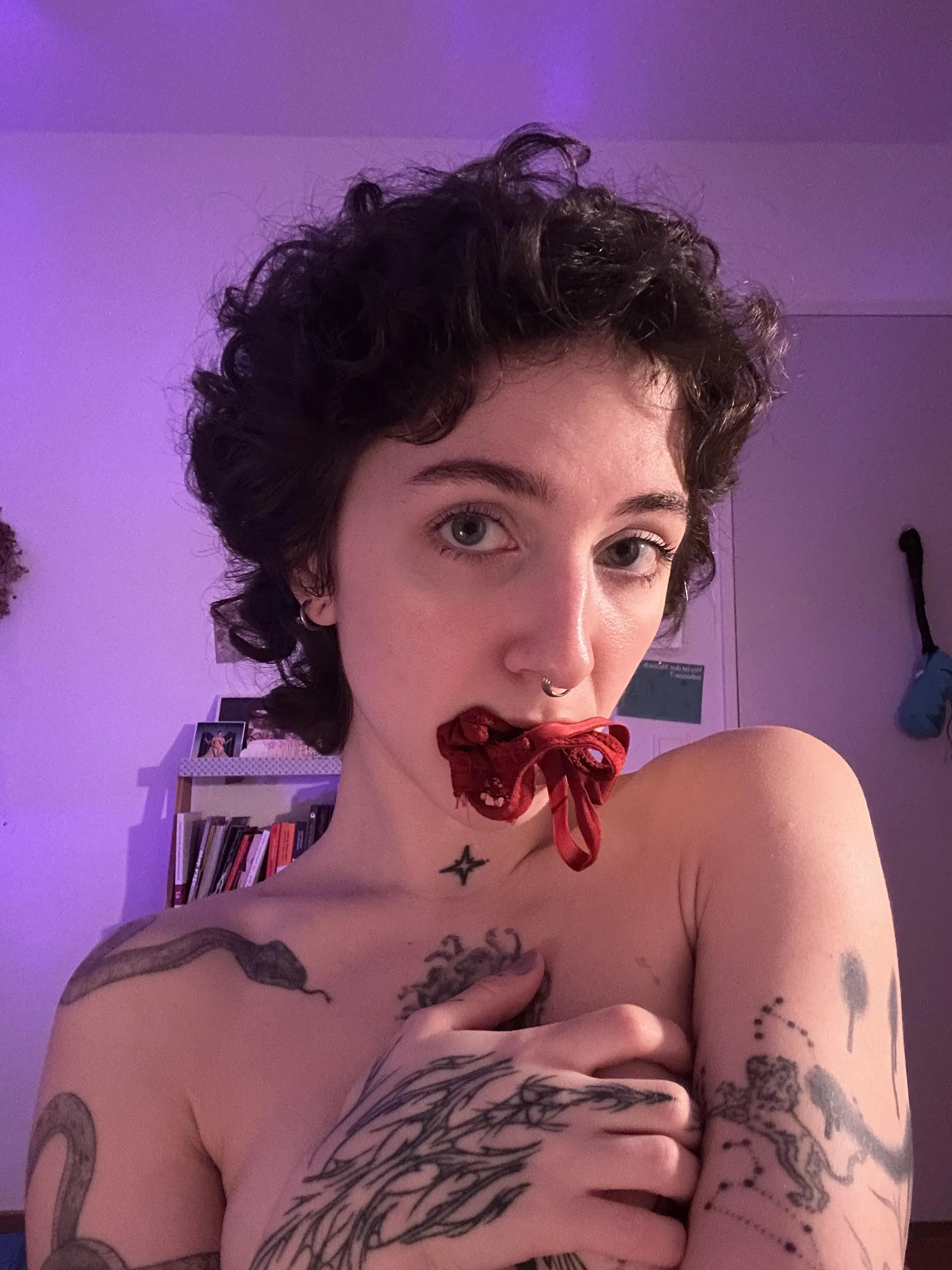 Dad, can I put my wet panties in my mouth instead of gagging?