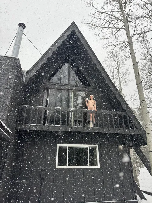 Dared to enjoy coffee on the patio in completely nothing (f)