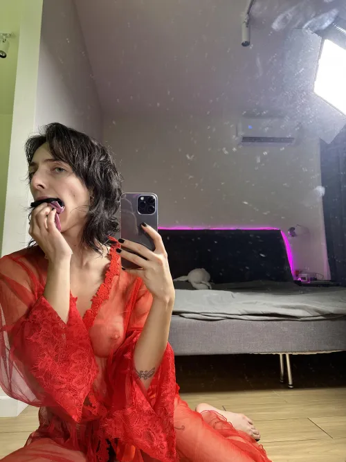 Greedily stuffing a second pair of worn panties into my mouth