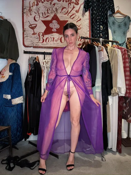 Just trying on some new pieces at the vintage shop - I don't think anyone minds.