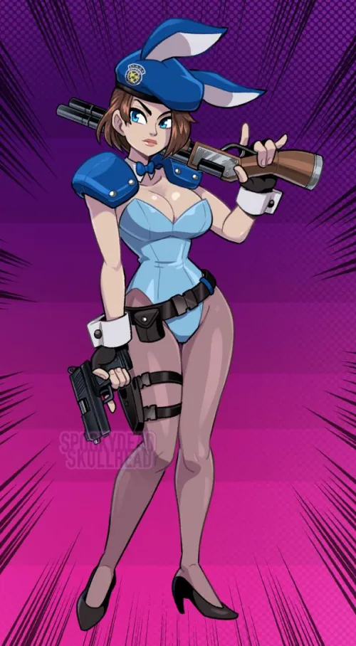 Bunny Jill is lock and loaded (SpookyDead SkullHead)