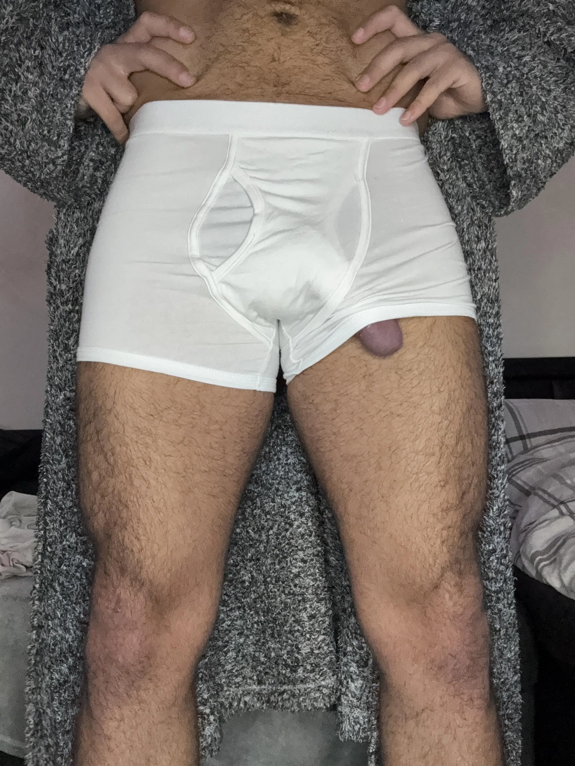 I just woke up hard in my boxers