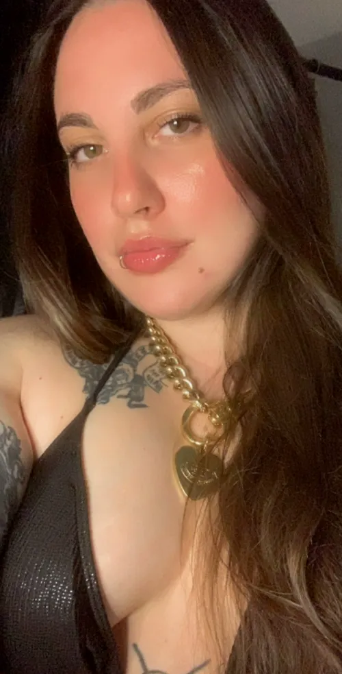 Just a horny wife in a black dress