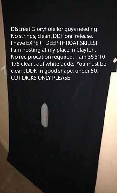 36 [M4M] South RALEIGH / CLAYTON / GARNER area GLORY HOLE with DEEP THROAT EXPERT Hosting.