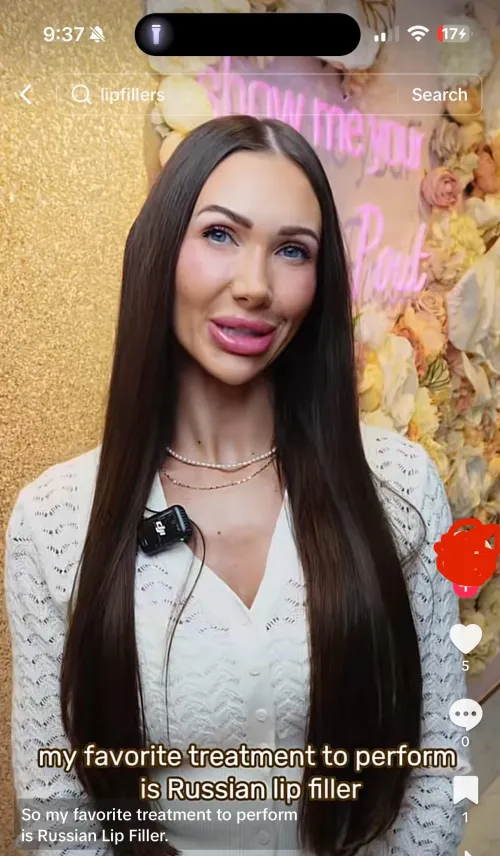 A nurse injector promoting her work