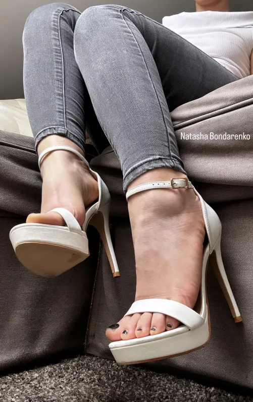 Ankle heels and tight jeans