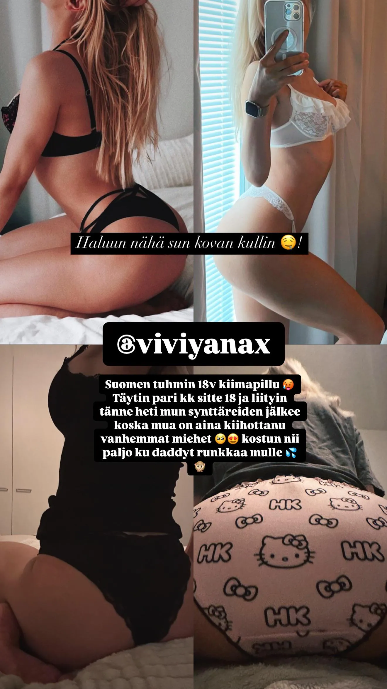 Etin vanhempaa miest viemää mun peppuneitsyyden ja kuvaa sen mun of 🥵🥺 oon täyttäny vast 18 pari kk sit jos se ei haittaa nii kato kommentit siel lisää inffoo 😜
