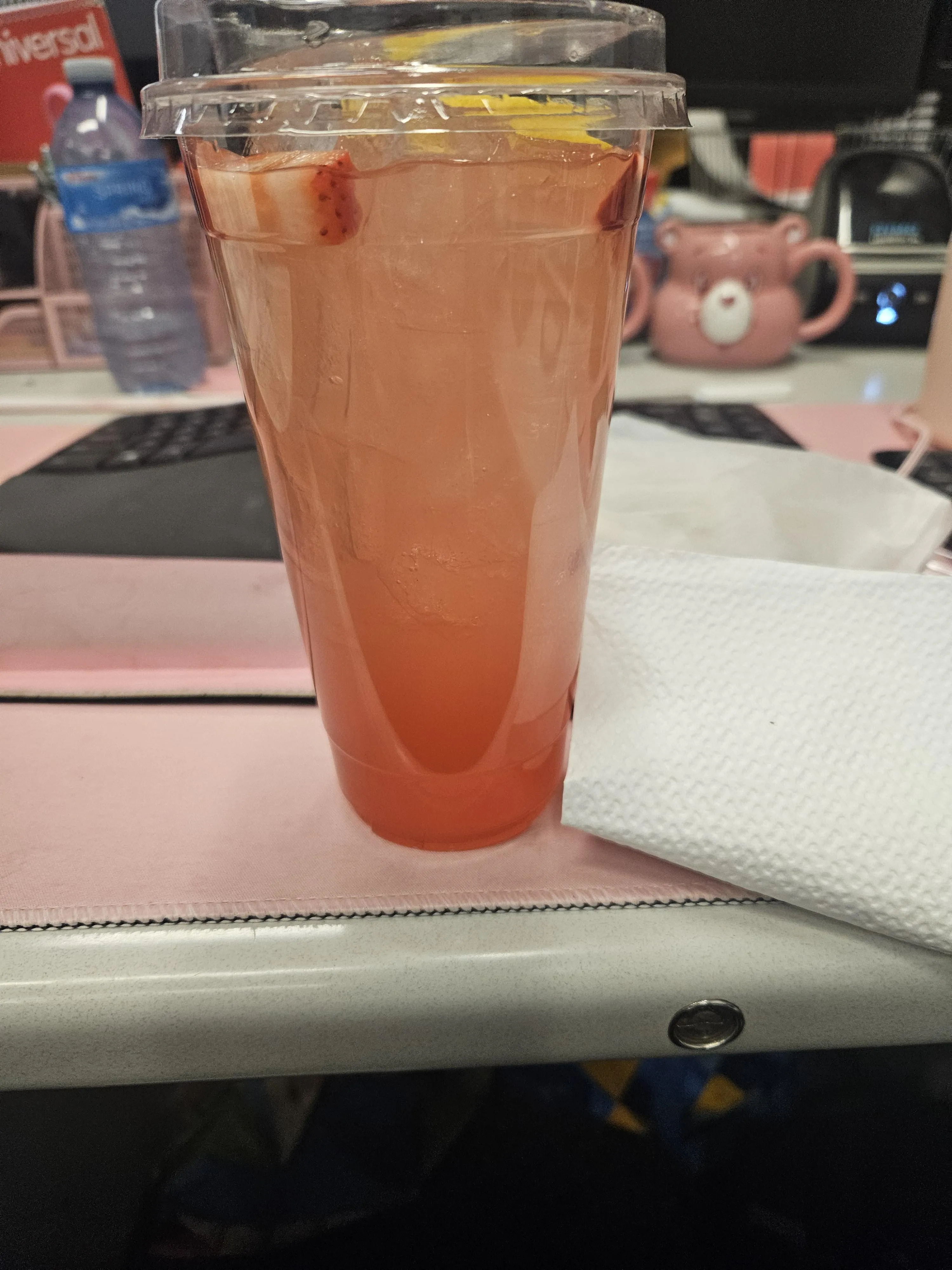Fresh strawberry lemonade as puts me in little space!