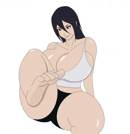 Here’s the finished drawing of myself in a seductive pose ☺️