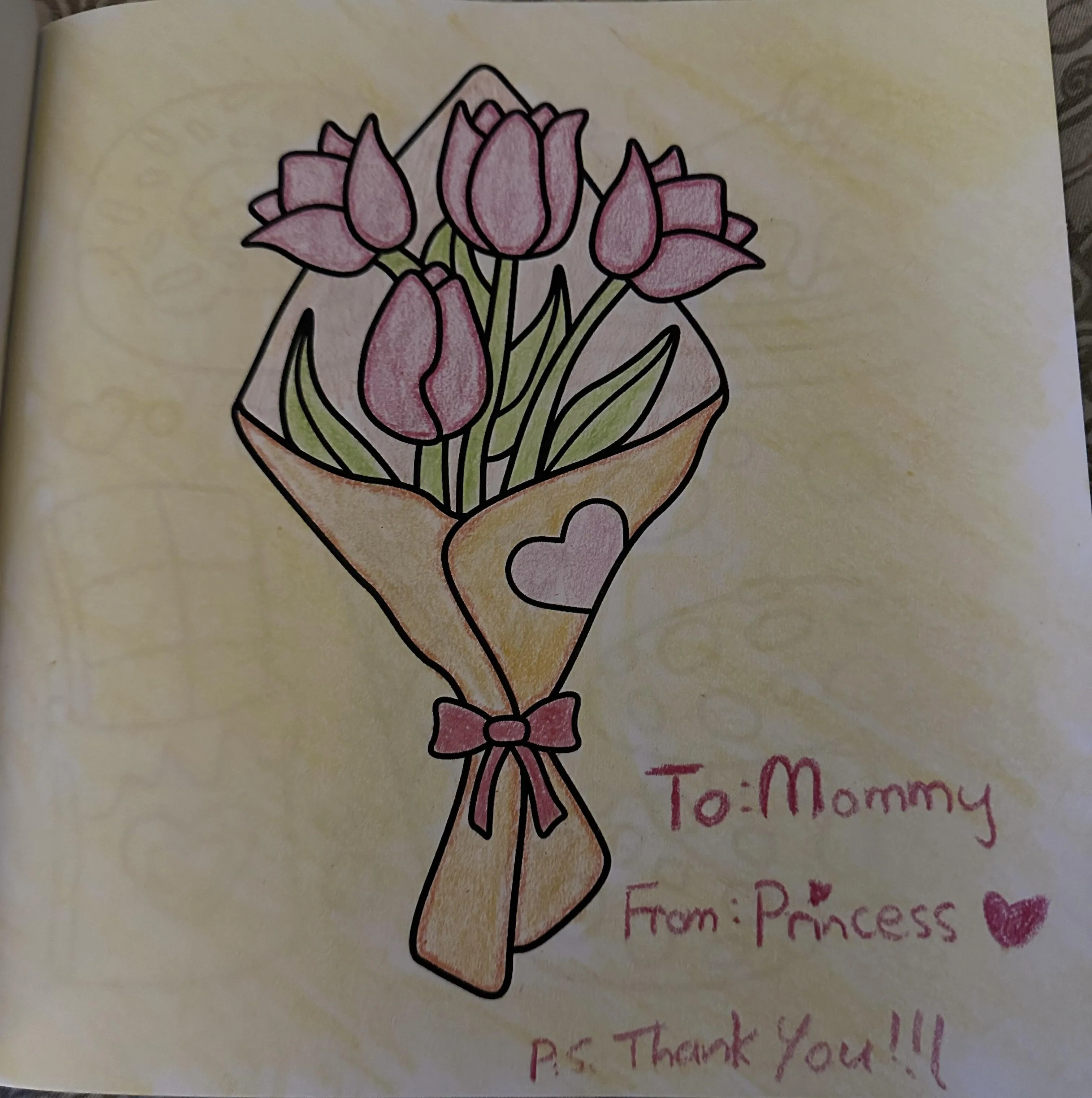 My princess colored me another picture! 💖