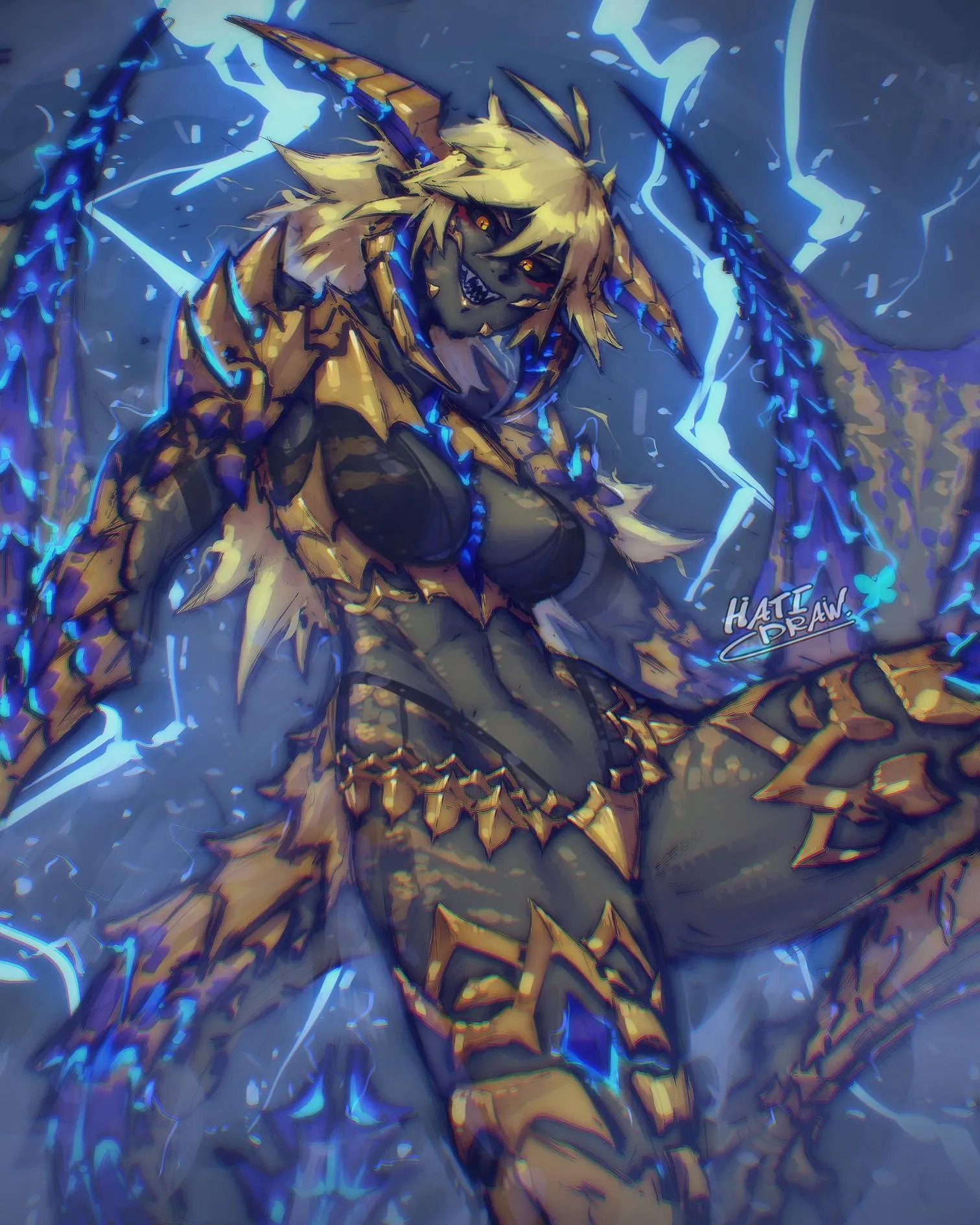 Rey Dau [monster hunter] (by hatidraw)