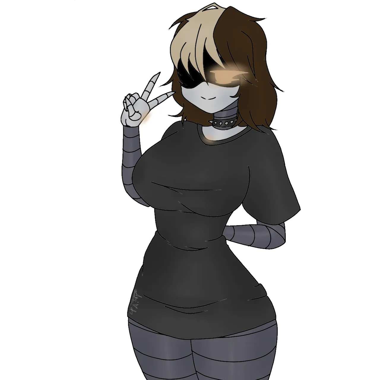 Some new WD oc her name is Onyx (nickname Ony) i will make more art with her aswell, boobies <3