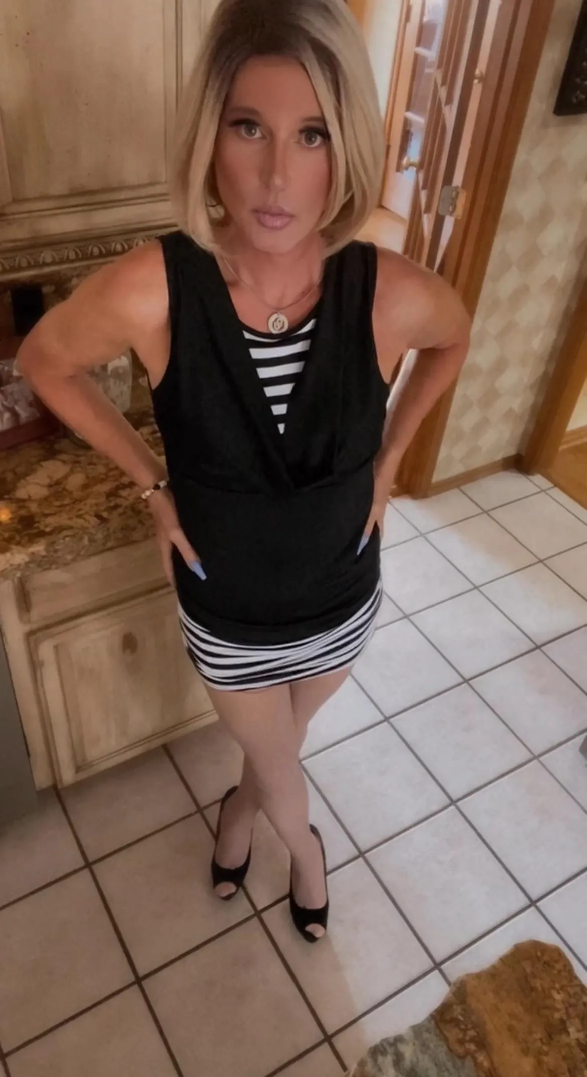 Summer dress & peep toe heels ✨