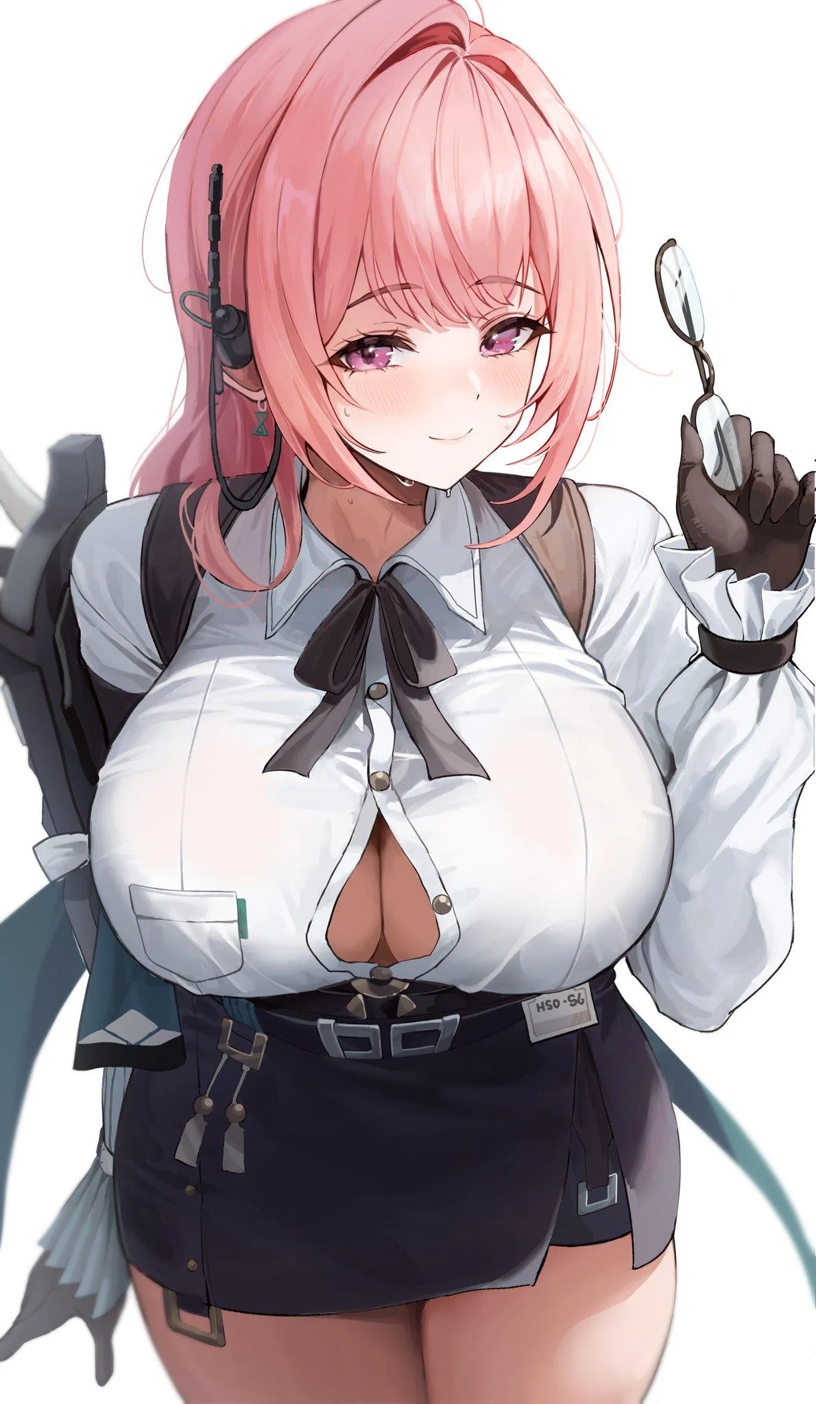 Yanagi's slightly open shirt