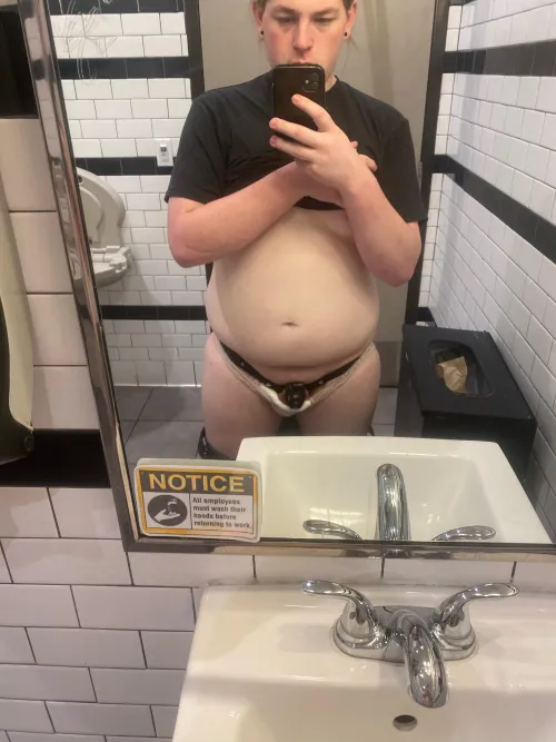 I’m just a dumb sissy baby locked at work