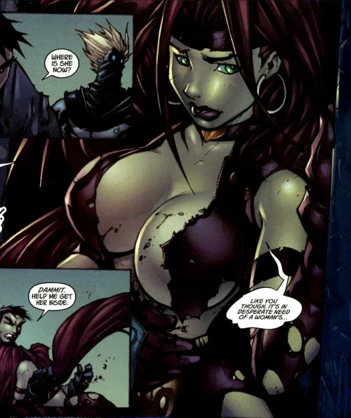 Red Monika injured [Battle Chasers (1998), #9]