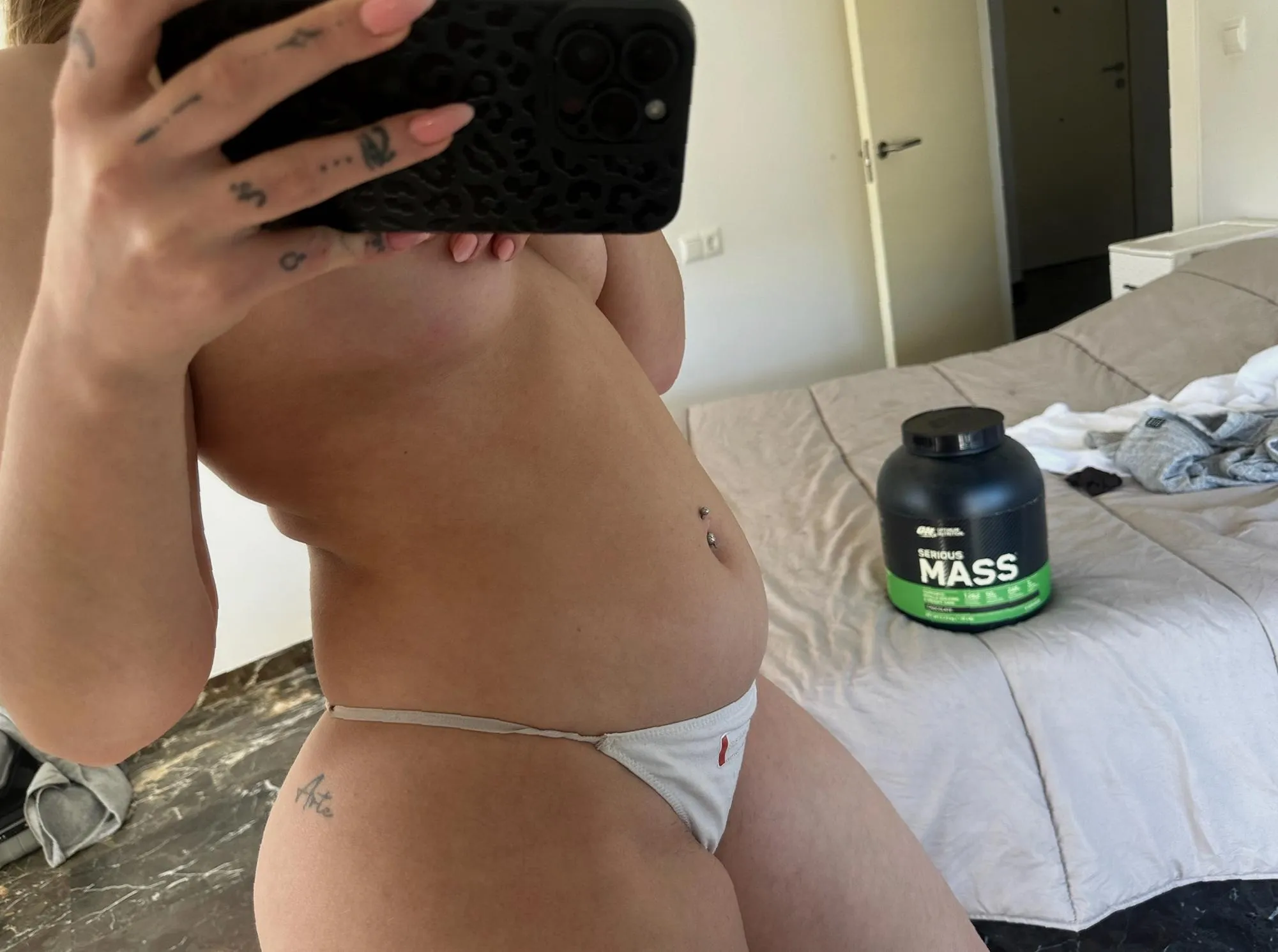 Would you feed me milkshakes until this belly grows 4 times its size?