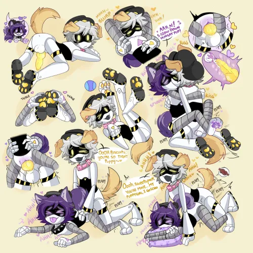 Big puppy had some wholesome time with his little puppy