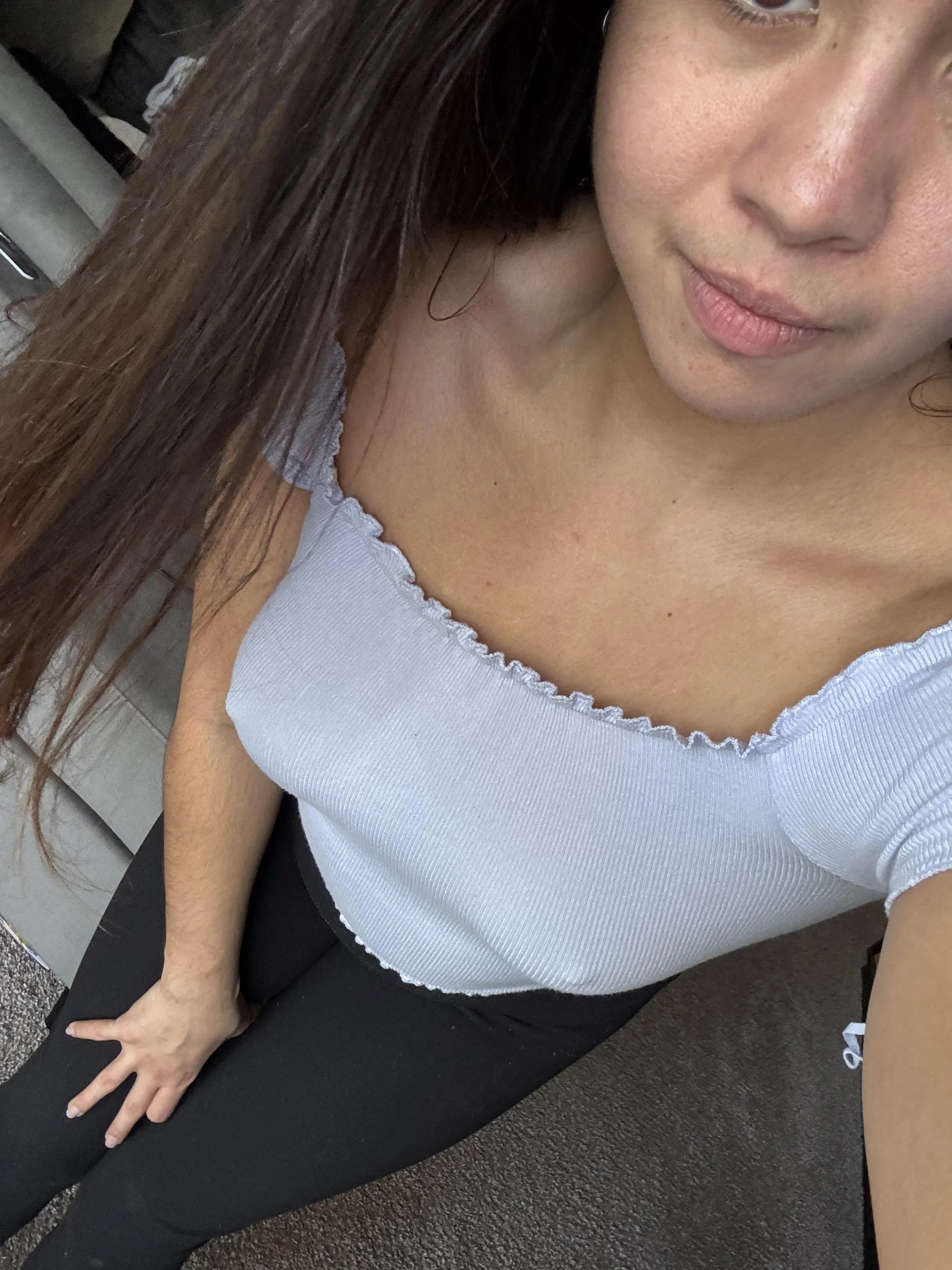 Hanging low and poking right through.