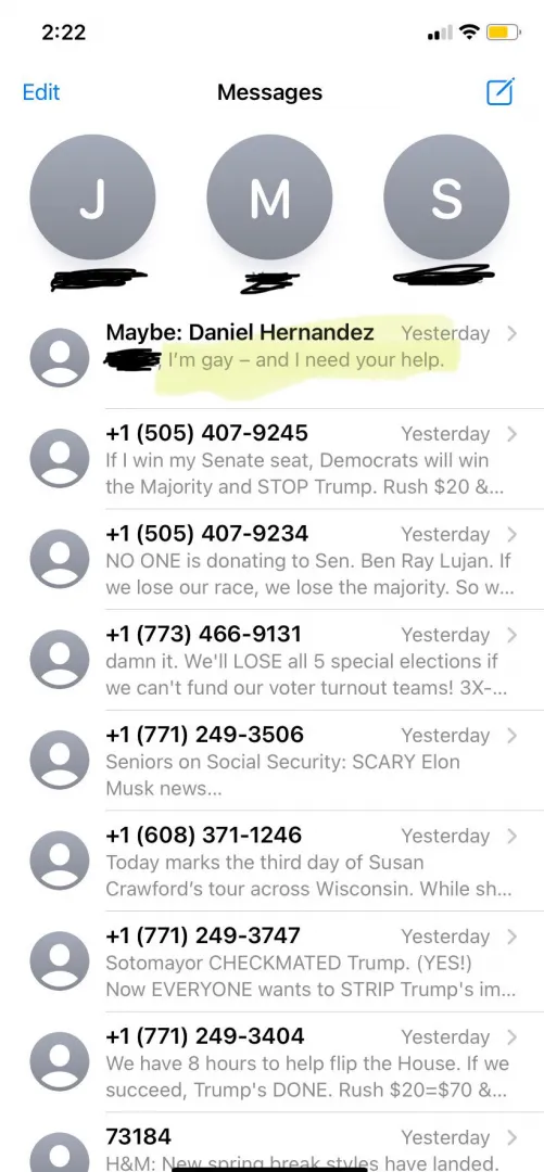 I got this campaign text and got a good little laugh