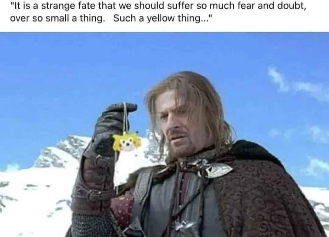 Isildur, throw it into the Fanta!