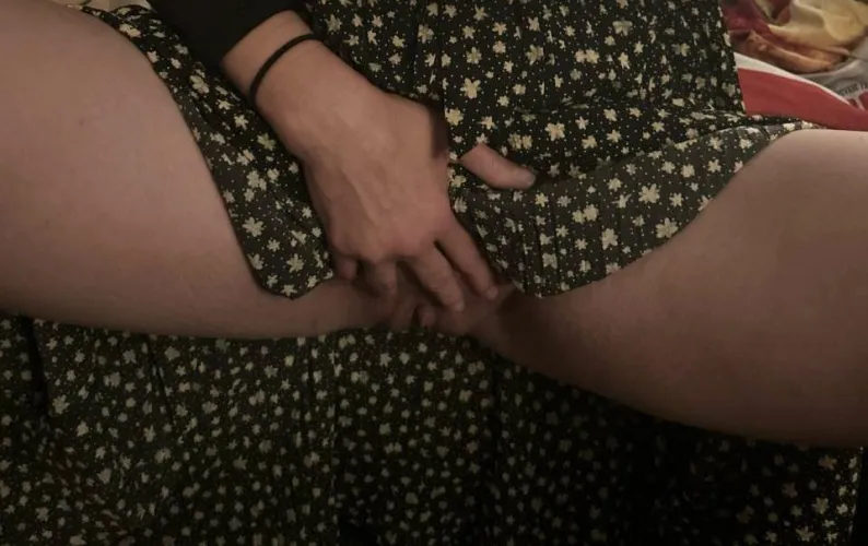 Skirt up photo showing pussy lips and thighs for u/owlpuzzleheaded8681