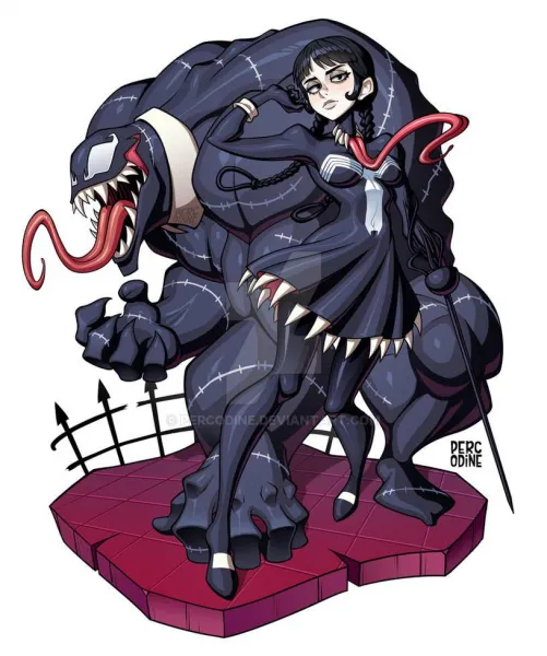 Wednesday-Addams-x-Venom by percodine