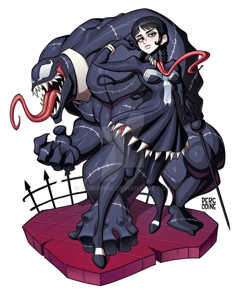 Wednesday-Addams-x-Venom by percodine