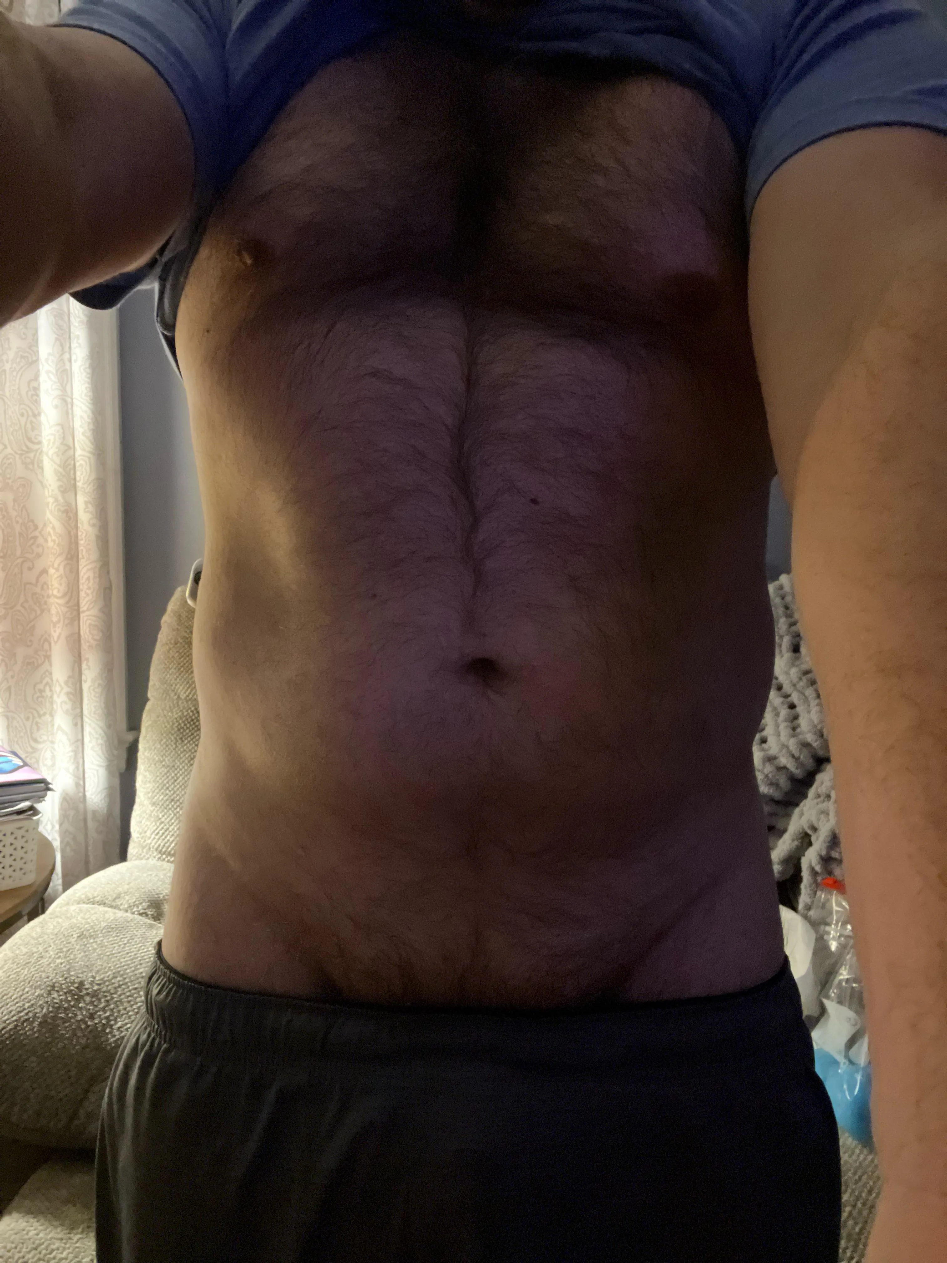 46 hairy chest dad bod