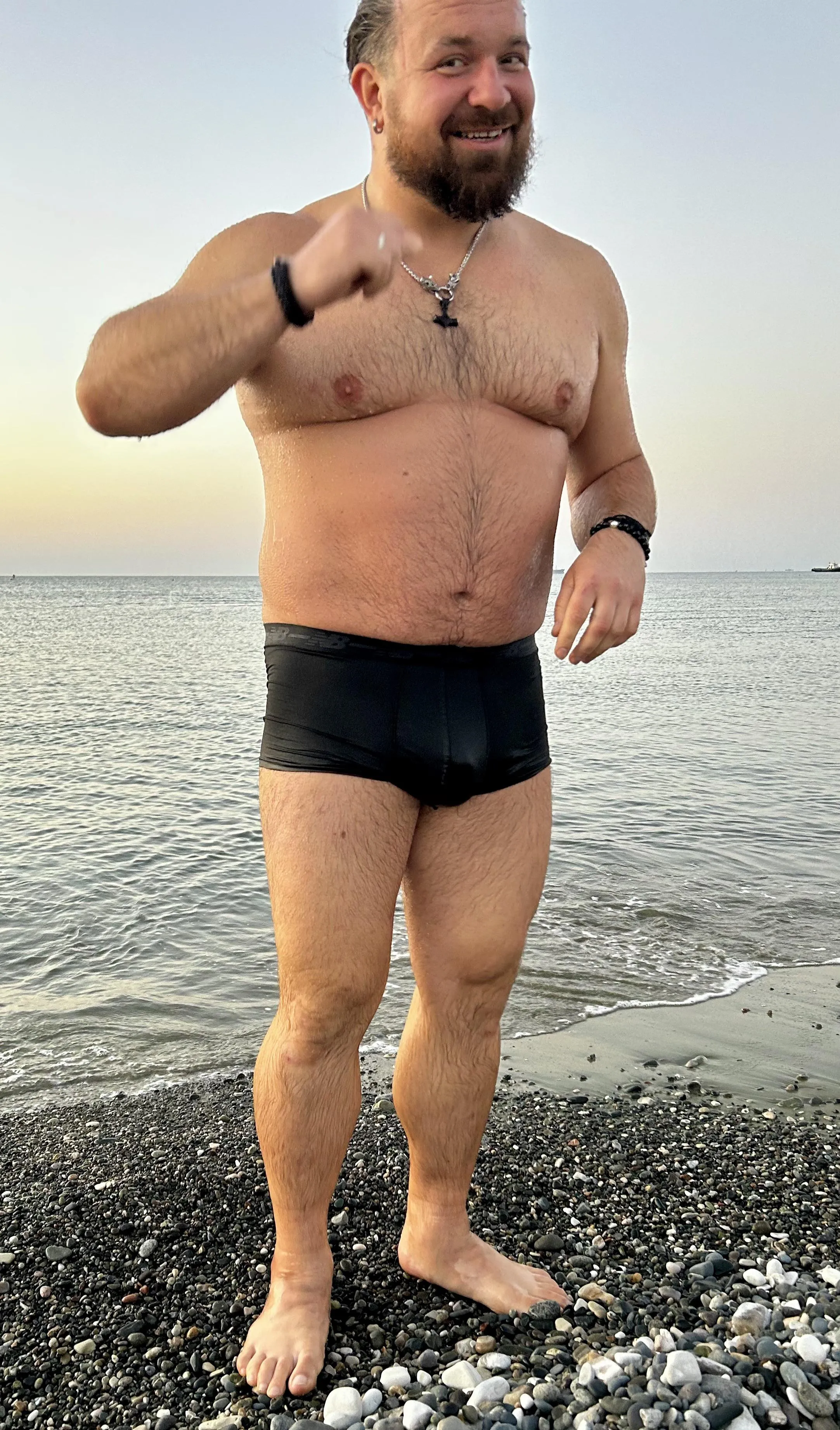 At 4:45AM headed, straight from the airport, to the beach for a sunrise and refreshing sea dip