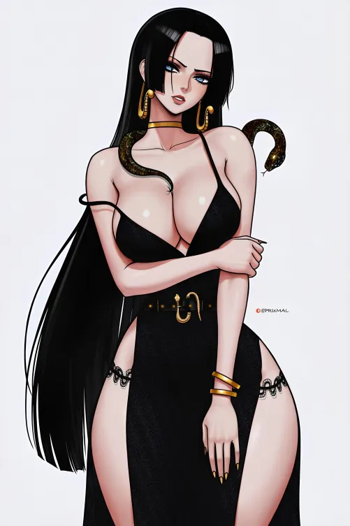 Boa Hancock in black dress