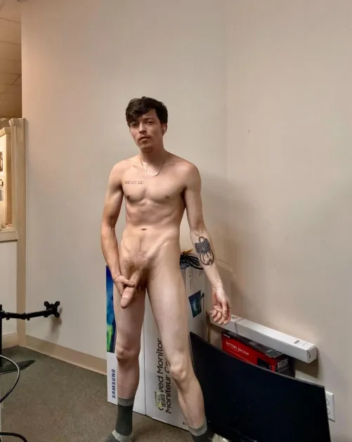 Getting naked at work is such a rush