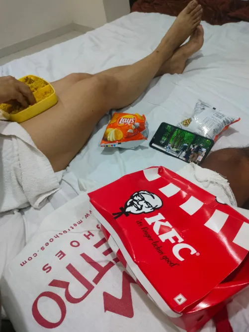 Movie time with babe. C4C. DM us with pics to keep the chat interesting.