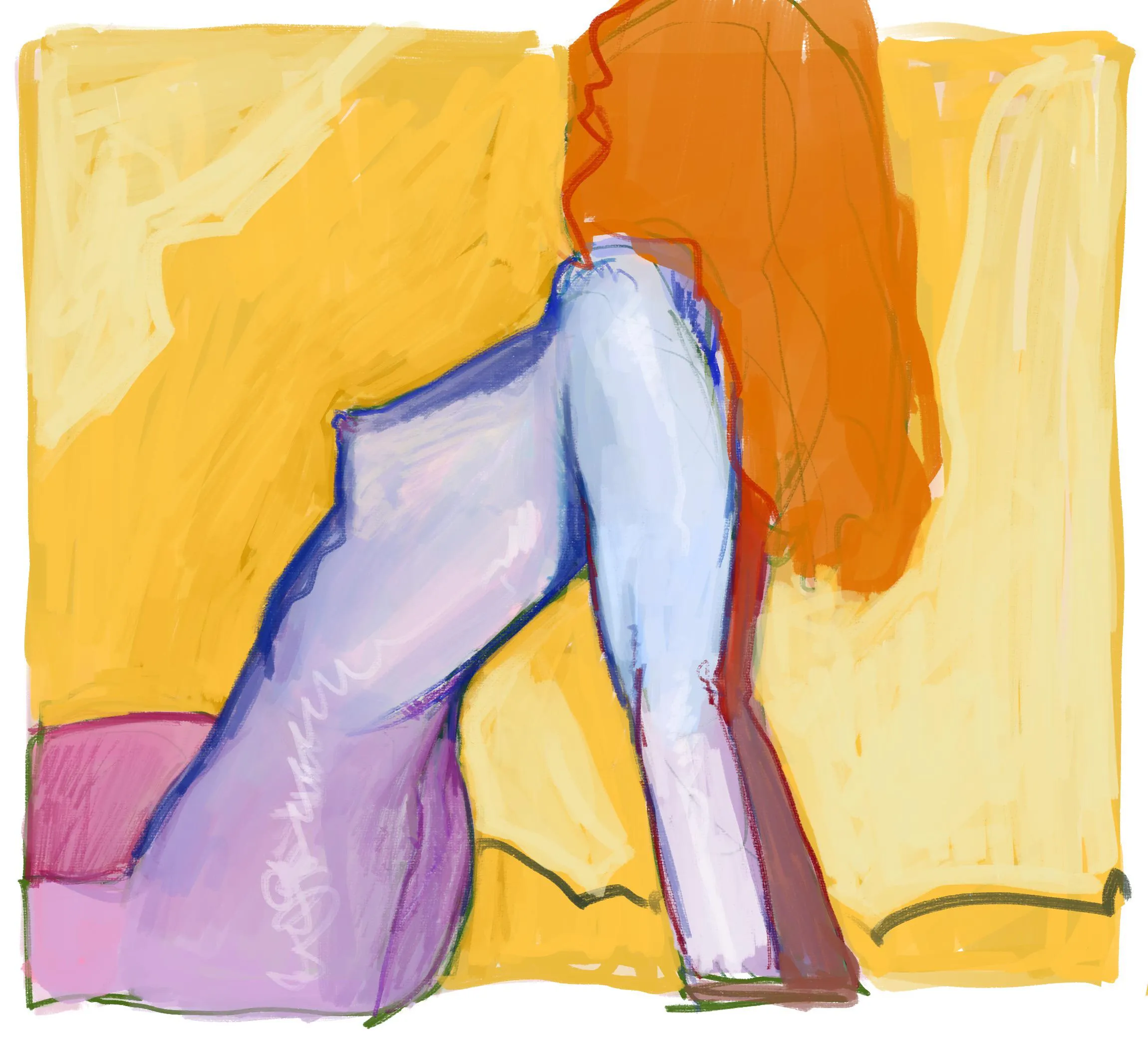 code yellow, digital painting by ne