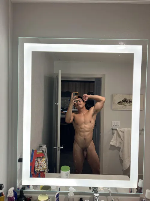 Half Chinese half Viet, where did your eyes first go? Face? Abs? Cock?