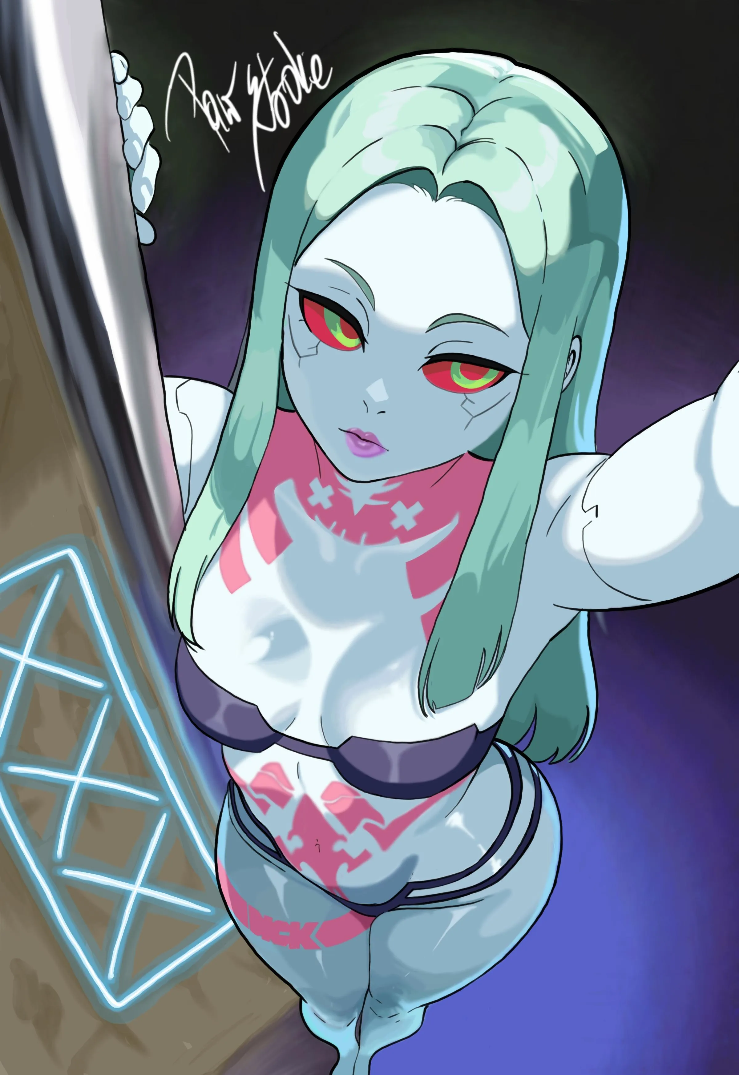 Rebecca giving a warm welcoming (art by me link in bio)