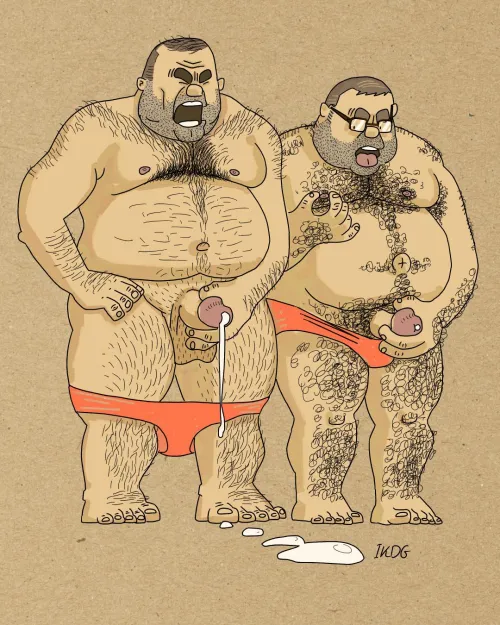 chubby, mature guys enjoying themselves OC