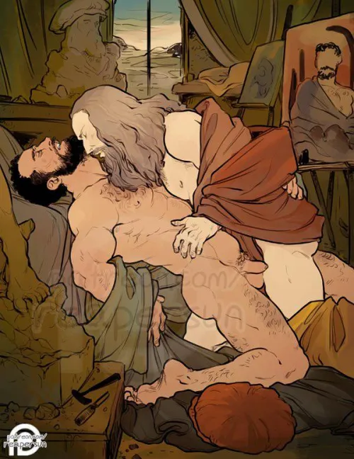 Da Vinci/Michelangelo (art by: rednoonsun)