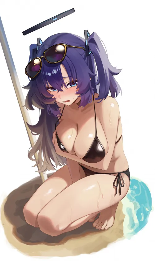 Embarrassed swimsuit Yuuka